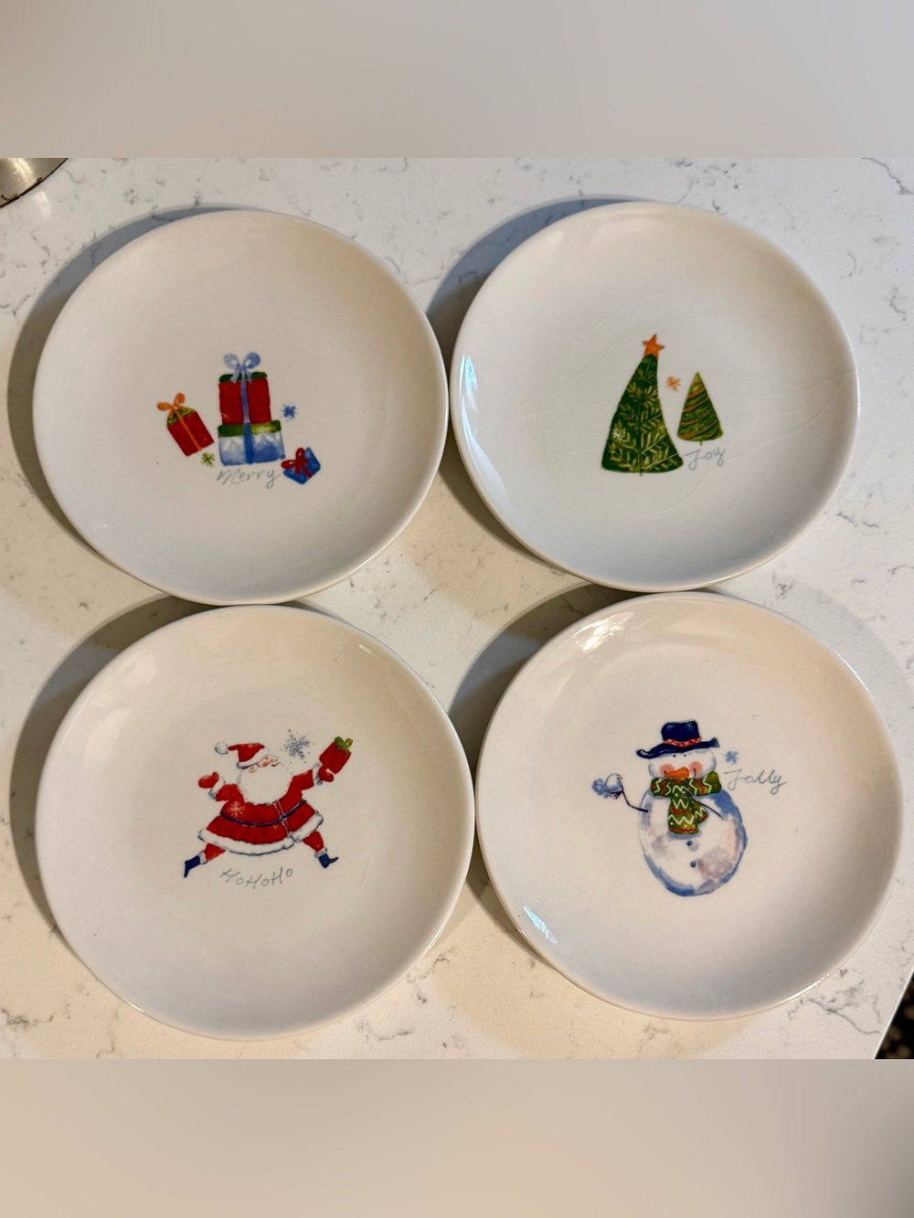 Pier 1 Cream & Blue Earthenware Plate